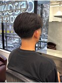 ラフカール ニュアンスパーマ テーパーフェード メンズ