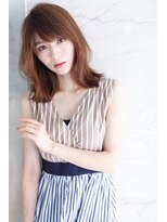 オーロ 緑地公園店(ORO)&nbsp;☆外ハネが可愛い鎖骨くびれセミディ☆