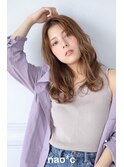 【北生駒nao*c】マロンベージュアッシュ/ゆるふわセミロング