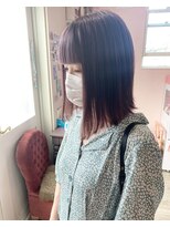 ベティ(Bettie)&nbsp;切りっぱなしボブ ラベンダーアッシュ