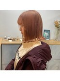 sungooseミニウルフテラコッタデジタルパーマくすみブルー