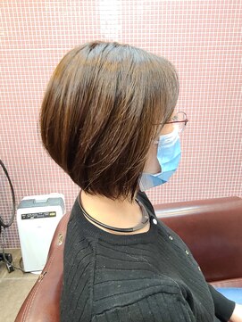 ミルク 希望ヶ丘(milk) グレージュ・前下がりショートボブ