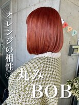 ガルボヘアー 名古屋栄店(garbo hair) #名古屋 #栄 #切りっぱなし #ボブ #オレンジ
