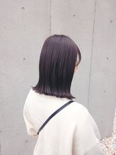 ロペヘアリッシェル(LOPE hair Richel) 【LOPEhair Richel/オーハシ】くすみカラーぱっつんミディボブ