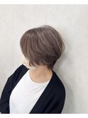 極細白髪ぼかしハイライト×くびれショートボブ☆