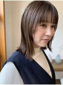 [佐賀/大人ミディアム/ミディアムボブ/透明感カラー]