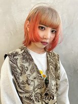 ソイ 下北沢(soi)&nbsp;【2colors】ボブウルフ_デザインカラー_オン眉_レッド_オレンジ