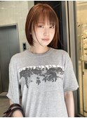 くびれヘア/顔周り/韓国/ボブ/レイヤーカット/前髪/カラー/新宿