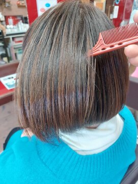 マツシマ ナチュラルブラウン×丸みショート