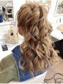 ハーフポニー　ロングヘアアレンジ
