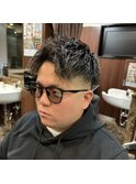 スキンフェードたいさとパーマ