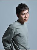 【RAWR】スーツ短髪束感モテる黒髪シークレットパーマ