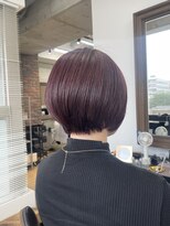 ブリッツバイレボ 船橋(BLITZ by REVO)&nbsp;ブリーチなしラベンダーカシスカラー×丸みショート