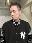 スパイキーショート　シルバーグレー　メンズハイトーン
