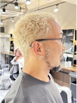 フリークバーバーショップ 河原町三条店(FREAK BARBER SHOP) イージードリルスパイキーショートブリーチパーマ河原町三条
