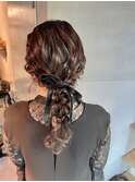 【ローポニーテール】結婚式/銀座/ヘアセット/アレンジ