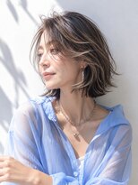 アッシュ 学芸大学店(Ash)&nbsp;ミディアムレイヤー/大人女性/アッシュベージュ/脱白髪染め