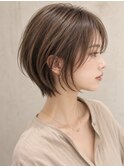20代30代40代50代ナチュラル大人可愛いレイヤーショートボブ