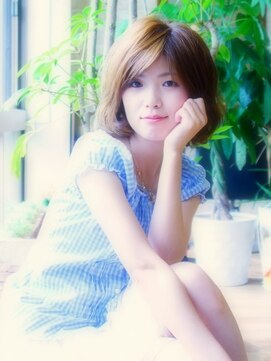 ノーブル ヘア ガーデン(Noble hair garden) 【ノーブル】フレンチシフォンボブ×ミントベージュ