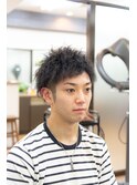 メンズ ショート 【 ツイストパーマ × ツーブロック 】