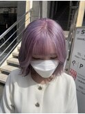 【ピンクラベンダー】20代30代/ハイトーン/ケアブリーチ