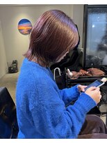 トレス(TRESS)&nbsp;くびレイヤーボブ！ブリーチなしバイオレットピンク♪