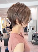 ショートボブ髪型30代40代50代前髪あり前髪なし面長丸顔【荒牧】