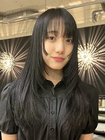 ダブ アオヤマ(DaB AOYAMA)&nbsp;レイヤーカットロングレイヤー黒髪ロング前髪カット