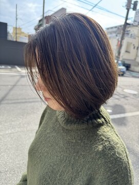 ハイバレーヘアーメゾン(HIGH VALLEY HAIRMAISON) 大人ボブ韓国ボブグレージュ岡山南中央町