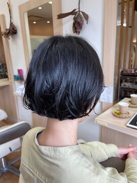 アメイジングヘアー 中沢店(AMAZING HAIR) ミニボブ/黒髪/パーマ風/フレンチカジュアル/20代30代40代50代