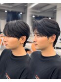 センターパートとマッシュの2wayスタイル!
