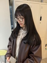 シェノン 奈良橿原店(CHAINON)&nbsp;顔まわりのレイヤーカット×暗髪カラー