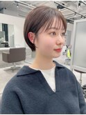 マッシュショート梅田ショート丸みショートシースルーバング