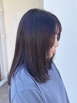 ジュエ ヘアー デザイン(Jue hair design) 顔周りレイヤー×ラベンダーカラー