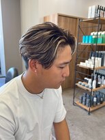 リッチブランドアンドコー(Rich Brand&Co)&nbsp;センターパートツイストスパイラルパーマメンズマッシュパーマ