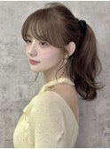 【LANTERDIT】顔周りカット/おくれ毛/チョコレートベージュ/Risa