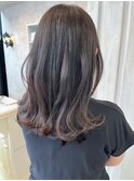 福山人気20代30代40代ラベンダーグレージュ艶髪くびれ巻き外ハネ