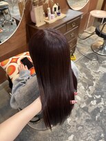 チャプター 問屋町(chapter)&nbsp;ブリーチなしケアカラー暖色ワインレッドボルドーカラー韓国