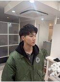 MEN’S HAIR/波巻きツイストスパイラル/リバースセンターパート