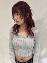 イル(ill) チェリーレッド ブリーチなし ロング 大須