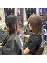 カルフール ロコ 草加西口店(Carrefour LOCO)&nbsp;黒染め履歴からブリーチ２回で作るミルクティー
