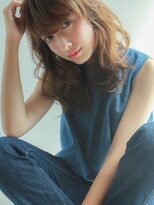 リノア 鵠沼海岸(LINOA)&nbsp;うざバングくせ毛風パーマ前下がりふわミディ