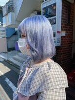 creamy blue ＊　水色ヘアー