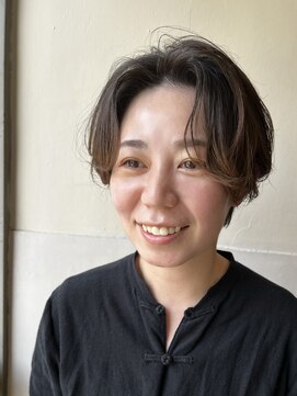 ニコナチカ(nico nachika) 大人可愛い20代30代40代センターパートショートボブ丸みショート