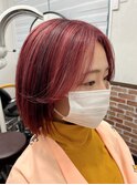 20代30代40代フリンジバングボブ/ブリーチ/ハイライト/骨格矯正
