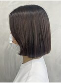 マロンベージュ×艶髪ストレートボブ【Zina　大越香苗】