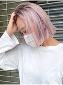 ピンクアッシュ_チェリーブラウンフェミニンロング_ba356221