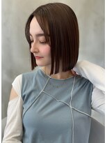 ロンドルーチェ 心斎橋(Lond luce)&nbsp;ダークアッシュ/ミディアムレイヤーカット［髪質改善/縮毛矯正］