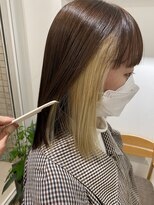 アース 川崎店(HAIR&MAKE EARTH)&nbsp;ミルクティーベージュインナーカラー