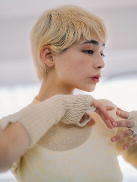 ベンジー 沖縄店(benji) 【 benji 】ブロンドマニッシュショート　ハイトーンカラー3